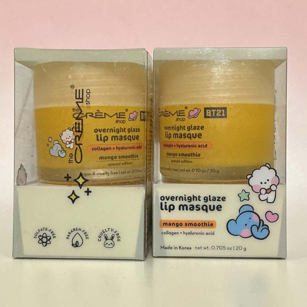 TWO! The Crème Shop BT21 Overnight Glaze Lip Masque Mango Smoothie